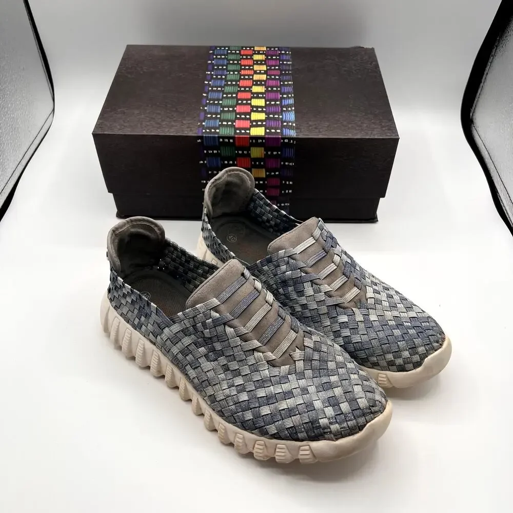 BERNIE MEV NEW YORK Zip Vivaldi Cloud Shimmer Woven Womens Sneakers